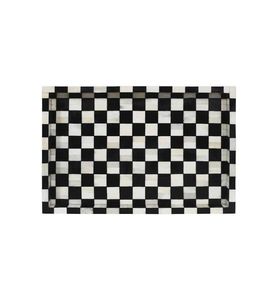 Artistic resin inlay rectangle tray with simple geometric details perfect for modern luxury dining table and living room display - Product Image 2