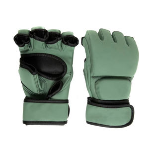 ถุงมือ MMA หนัง PU แบบครึ่งนิ้ว สีเขียว สำหรับผู้ใหญ่ แบบ unisex ป้องกันความร้อน น้ำหนักเบา สำหรับฝึกศิลปะการต่อสู้ - Product Image 5