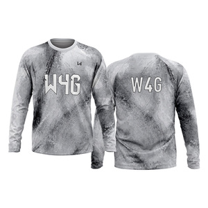 T-shirt de sport à manches longues et col rond imprimé par sublimation personnalisée, séchage rapide, polyester, unisexe, adulte, toutes saisons, haut imprimé décontracté - Product Image 3