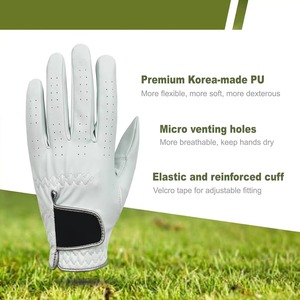 Guantes de Golf Blancos Personalizados de Cuero Cabretta para Hombre, Duraderos, de Alta Calidad, Ligeros y Ajustables - Product Image 6
