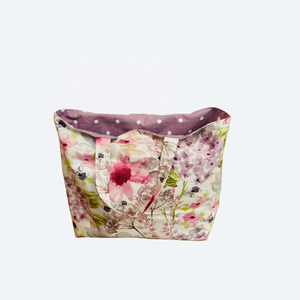 Sac à main en toile de coton biodégradable et écologique sans azo imprimé partout sac en toile décontracté à double poignée à prix abordable - Product Image 1