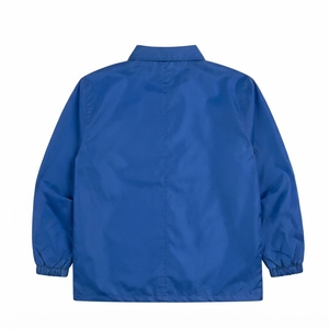 Custom Eco-Friendly <b>Vintage</b> Fraternity Varsity Jacket Blue <b>Windbreaker</b> Greek Letter Embroidered Logo Button Front Sorority - Product Image 2