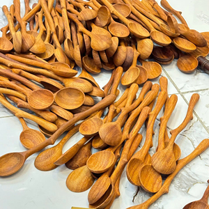 Natural Red Wood Branch Handle Spoon Vietnam Handmade Eco-Friendly Wooden Spoon Kitchenware Export - Product Image 1