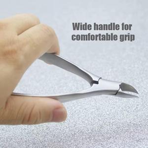 Coupe-ongles professionnel en acier inoxydable, ouverture de mâchoire large de 10,0 mm, lame plate droite, pointe acérée, portable, pour usage adulte sur les doigts - Product Image 4