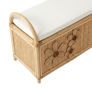 Banco de Almacenamiento de Mimbre con Diseño Floral de la Mejor Calidad, Muebles Infantiles, Baúl de Juguetes de Ratán para Habitación Infantil, Precio Económico, Directo de Fábrica - Product Image 1