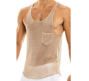 Men's Custom Colour <b>Mesh</b> Tank <b>Top</b> Breathable Sleeveless O-Neck Casual Athletic Wear - Product Image 5