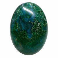 ALIZA AGATE EXPORTS Pierre de palmier grande taille en agate mousse naturelle, pierre précieuse de cristal vert sculptée, image de cristal, art populaire, mascotte, méditation