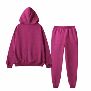 Unisex Plaid Tracksuit Set Full Zipper <b>Hooded</b> Collar Casual Breathable Polyester Cotton Spring Adult Regular Fit Side Pockets - Product Image 3