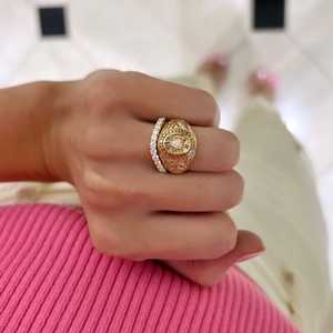 Anillo Apilable con Diamante Cultivado en Laboratorio de Corte Redondo, Personalizado en Oro Sólido de 14K o 18K, con Engaste de Puntas, Anillo de Boda Minimalista y Delicado, Fabricante - Product Image 2