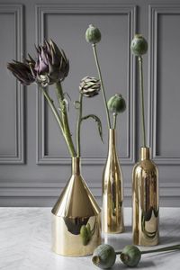 <b>Set</b> Of <b>3</b> Customized Handmade Aluminium Flower <b>Vase</b> For Home & Garden Decor Golden Flower Pots For Event And Wedding Centerpieces - Product Image 4