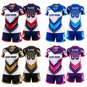 Conjunto de Uniforme de Fútbol Personalizado para Mujer, Jersey y Pantalones Cortos Ligeros Sublimados, Fabricante de Equipaciones Personalizadas - Product Image 2