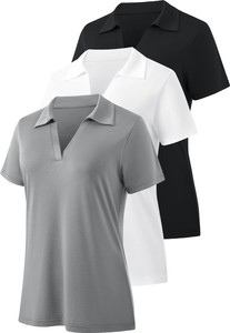 Camiseta Polo de Mujer 2026, Último Modelo, Color Sólido, Manga Corta, Tejida, Casual, Largo Regular, Estilo Liso Teñido, OEM ODM - Product Image 6