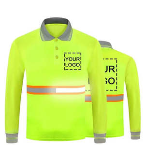 High Visibility Reflective Safety <b>Work</b> Shirt Long Sleeve Industrial <b>Construction</b> Uniform - Product Image 1
