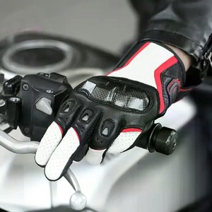 Gants de moto en cuir personnalisés, compatibles écran tactile, à doigts entiers, pour l'hiver, avec protection rigide des articulations, unisexes, OEM, pour la course, le cyclisme en plein air - Product Image 4