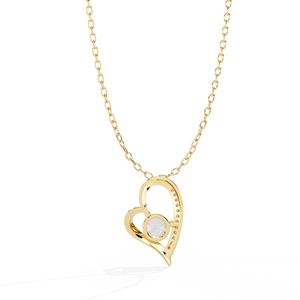 Classic 14K <b>Solid</b> <b>Gold</b> IGI Certified Round Cut Set Lab Diamond Solitaire <b>Pendant</b> Necklace for Women Party Gift - Product Image 3