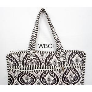 Eco Friendly 100% Cotton Block Print Classic Laptop <b>Bag</b> with Handle and Backpack Strap Protective Design Large Capacity - Product Image 2
