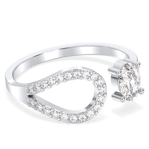 REYES Nouvelle Arrivée Bague Ajustable en Argent Sterling 925 avec Moissanite Haute Qualité pour Mariage, Fête, Cadeau, Bijoux Fins pour Elle - Product Image 3