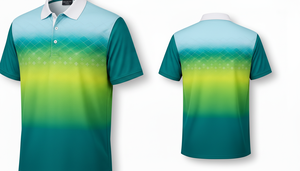 Mens Custom Polo Shirt Gradient Geometric Print Short Sleeve Fashion Casual Polo Luxury Breathable Men Clothing Summer Tops - Product Image 4