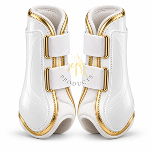 Botas de cepillado para caballos fiables con cierres de gancho seguros, acolchado suave y construcción duradera para caballos activos durante el entrenamiento. - Product Image 4