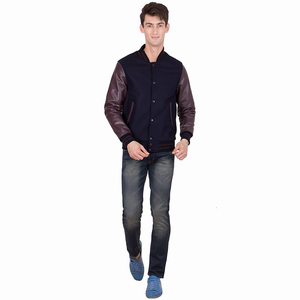 Logo personnalisé laine chenille broderie Baseball Letterman vestes avec col montant hiver collège vestes fabriqué au Pakistan - Product Image 5