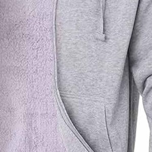 Sweat à capuche zippé pour homme, chaud et ample, en polaire, couleur unie, en polyester/coton, pour automne-hiver - Product Image 5