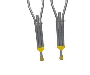 Béquilles réglables en acier doux avec poignée jaune pour usage domestique, capacité de 300 lb - Product Image 3