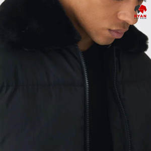 Fabricante de Ropa Personalizada, Chaqueta Acolchada de Invierno para Hombre con Forro de Nailon - Product Image 2