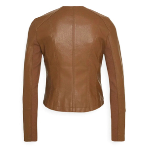 Summer <b>Ladies</b> Fashion Leather <b>Jacket</b> <b>Lightweight</b> Stylish Outerwear For Women Casual Wear Made In Sialkot Pakistan - Product Image 3