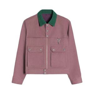 Veste de travail personnalisée en tissu, vestes décontractées tissées avec logo, doublées, vintage, décoration vintage, toile pour hommes pour le printemps - Product Image 4