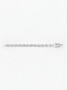 Bijoux de luxe, bracelet tennis en or jaune 14 carats, diamants ronds de 2 mm, 4,5 carats, couleur E, VVS2, diamants cultivés en laboratoire, cadeau de mariage - Product Image 4