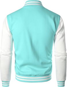 <b>Mens</b> Custom Embroidered Varsity <b>Jacket</b> <b>Long</b> Sleeve College Style Casual Bomber Coat Sporty Winter Outerwear OEM - Product Image 5