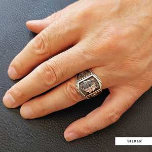 Anillo de Graduación Universitario BOJ RCJ Ring 002 Personalizado con Diamantes Plateados, Unisex, para Regalo en Fiestas y Ocasiones Especiales, Precio Bajo - Product Image 5