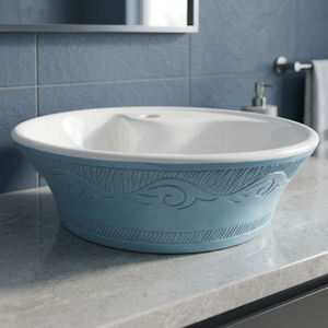 Vistaar Custom Color Rectangular Ceramic Table Top Wash Basin – Eco-Friendly & Water Resistant for Hospital and Villa - Product Image 3