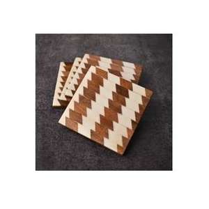 Posavasos de Madera de Acacia Premium, Posavasos de Resina para Servir Té, Café y Bebidas, Diseño Moderno, Protector de Mesa - Product Image 5