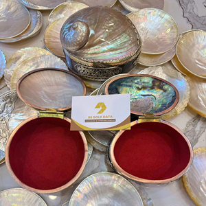 Caja Organizadora de Joyas de Lujo con Incrustaciones de Madreperla y Marco Metálico para Guardar Anillos y Collares, Vietnam - Product Image 1