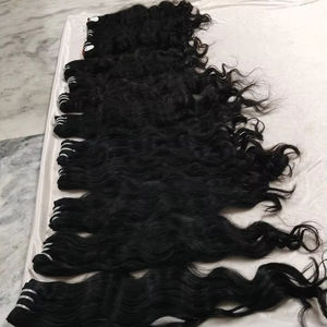 Prix pas cher 100% Extension de cheveux crus Remy à cuticule complète non transformée. Meilleures tailles et extension de cheveux Remy crue sans perte - Product Image 6