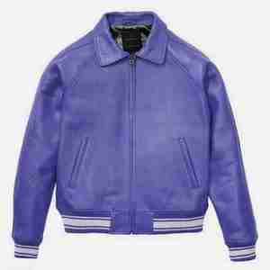 Men's Genuine Cowhide <b>Leather</b> <b>Jacket</b> Stand Vintage Bomber Style Front Zipper Embroidered Casual Motorcycle Outerwear Waterproof - Product Image 2