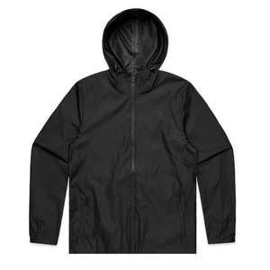 Unisex Black Hooded Waterproof Anti-UV Eco-Friendly Reversible Winter Rain <b>Jacket</b> Casual Outdoor Wear Polyester Shell Zipper - Product Image 6