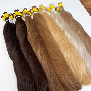 Wholesale Top Quality Double Drawn Raw Blonde Human Hair Bulk Unprocessed Virgin Hair <b>Braiding</b> <b>Extensions</b> - Product Image 5
