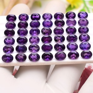 Lot de pierres précieuses en améthyste violette naturelle, taille ovale 8mm 6mm, prix de gros pour la fabrication de bijoux - Product Image 6