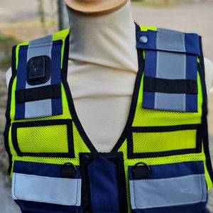 Wholesale Custom Logo Multi-Pocket Breathable Lightweight Adjustable Polyester Class 2 <b>LED</b> Flash Reflective Safety Vest - Product Image 6