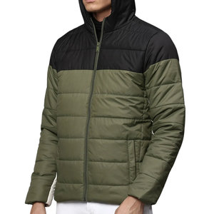 Unisex Puffer Jacket Wholesale Solid Color Custom Logo <b>Warm</b> Thick Windproof Winter Insulation Modern Appeal Stand Hooded - Product Image 4