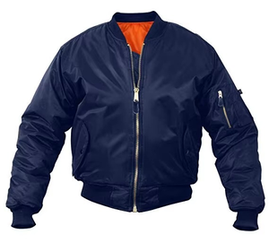 Supply Warm Soft Cotton Twill Satin Bomber Jacket for Men Casual Flight Winter Style Long Processing Dropshipping Wholesale - Product Image 3