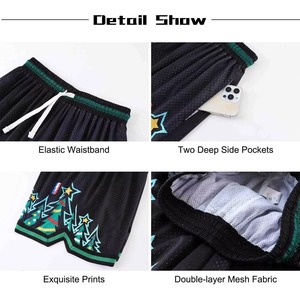 Factory Made Custom High Quality Mesh Shorts Basketball Workout Fitness Gym Comfort Breathable <b>Elastic</b> Waistband 100% Cotton - Product Image 6