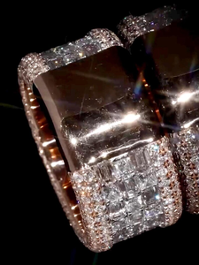 Iced Out Moissanite Diamond Band <b>Ring</b> 925 Sterling Silver Hip Hop Bling Luxury <b>Statement</b> <b>Ring</b> Full Pave <b>Ring</b> Gift for Unisex - Product Image 2