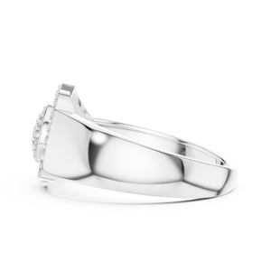 Ensemble de bagues pour homme UNIQUE avec diamants de laboratoire, en or blanc massif 18 carats plaqué rhodium, certifié, pour fiançailles, mariage, usage quotidien/bureau - Product Image 2