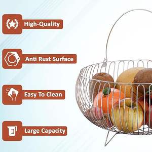 Cesta de Almacenamiento Multiusos Rectangular de Alambre Metálico, Ecológica, Estilo Vintage, con Frente Abierto y Fácil Acceso, Organizador para el Hogar - Product Image 6