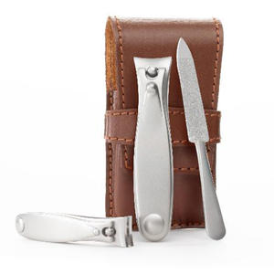 Trousse de manucure de voyage en cuir de vachette véritable fait main, qualité supérieure, très demandée |   Organisateur compact et durable avec un élégant fermoir à pression - Product Image 3