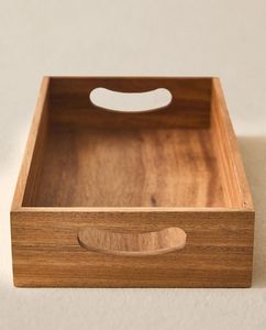 Plateau de service en bambou écologique, design minimaliste rectangulaire, vaisselle en bois massif durable pour la décoration de la maison, plateau de service en bois - Product Image 6