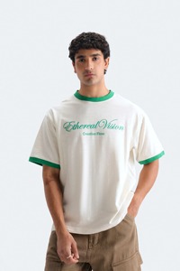 Camiseta Extra Grande para Hombre, 100% Algodón, Color Sólido, Ribete en Contraste, Cuello Redondo, Manga Corta, Estilo Casual, Logotipo Frontal, Transpirable - Product Image 4